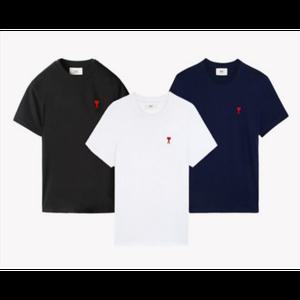 아미 24FW 055 남녀공용 하트로고 반팔 티셔츠 BFUTS001 724
