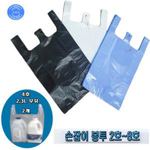 손잡이비닐봉투 투명 4호 100장 27*(38)*46 마트봉지 비닐봉투 일회용봉지