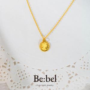 순금목걸이 3.75g 24k 여자 디자인 코인 비벨 한돈 1돈