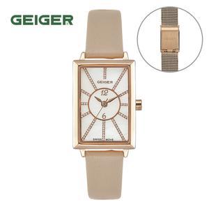 (GEIGER) 여성 큐빅라인 워치 세트 GE8036RGPK