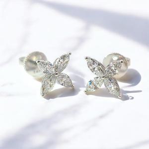 랩다이아몬드 팬시 마퀴즈 랩다이아 귀걸이 14K 18K