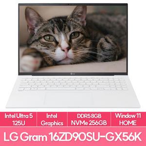 LG전자 그램16 16ZD90SU-GX56K 인텔 울트라5 램8G NVMe256G WIN11 사무용 노트북 추천 EU