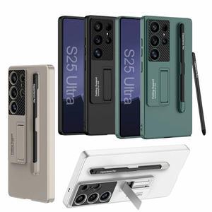 갤럭시 S25 플러스 울트라 카본 카메라보호 심플 S펜 수납 접이식 거치대 지문 방지 슬림 하드 케이스