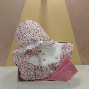 [블루독베이비](신세계 사우스시티)PK)핑크플라워바디수트,니삭스 선물세트(45313-604-05+45114-812-01)