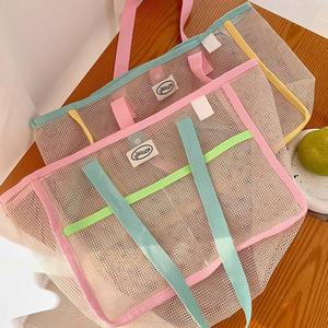 메쉬 목욕 수영 물놀이 가방 수영장 수영복 헬스 그물 망사 비치백 워터파크 여름 숄더백
