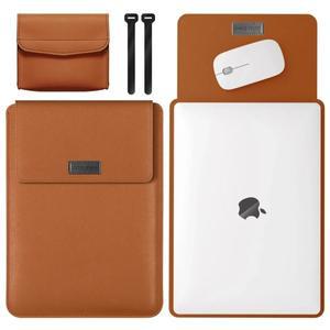 Macbook Air Pro 13 14 16 M1 M2 M3 2020 HP Lenovo 15 인치 용 Pu 가죽 노트북 슬리브 가방 케이스