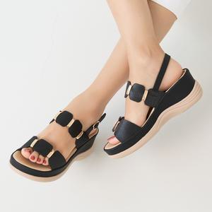 디부 통굽 웨지힐 샌들 6cm