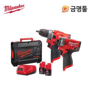 밀워키 M12 FPP2A-202X 충전콤보세트 12V 2.0AH M12 FID M12 FPD 임팩 햄머셋트