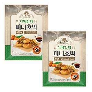 [얌얌노리]야채잡채 미니호떡 1kg x 2개 바삭쫄깃 건강간식