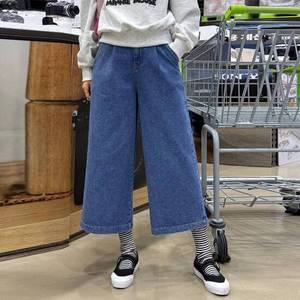 [메이블루] 핀턱 8부 와이드데님