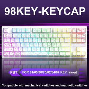 마그네틱 게이밍 키보드용 KM98 키캡 MCHOSE ACE60 ATTACK SHARK X68HE AULA WIN60 동일 모델