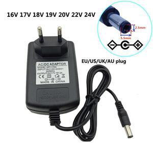 16V 17V 18V 19V 20V 22V 24V AC DC 전원 어댑터  볼트 1A 1.5A 2A  변환기 5.5x2.1-2.5mm