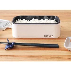 THANKO 산코 1인 가구 1인분 사각 밥솥 초고속 도시락 싱글 소형 100V