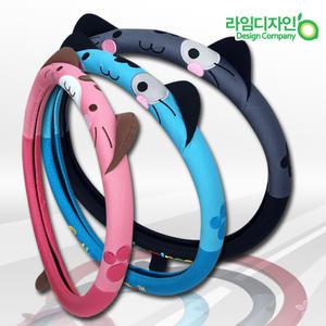 미네코 러블리 자동차  핸들커버 캐릭터 사계절 핸들커버 실내악세사리 자동차용품 차량용품