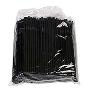 25cm 8mm 블랙 자바라 스트로우 음료용 1봉 250개