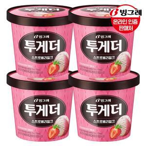 갤러리아 빙그레 투게더 딸기(대)4개 /아이스크림