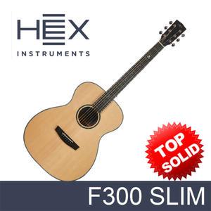 헥스 F300 SLIM 탑솔리드 통기타 연주가 편한 슬림한 바디 타입