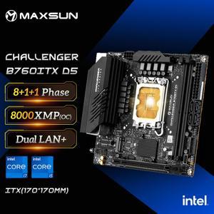 MAXSUN 게임 마더보드 B760ITX D5 지원 Intel 14 12세대 코어 CPU M.2 PCIEX16 4.0 컴퓨터 구성 요소
