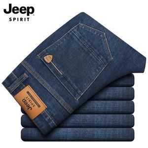 JEEP 지프 봄 여름 남성 캐주얼 워싱 스판 청바지 데님 블루진