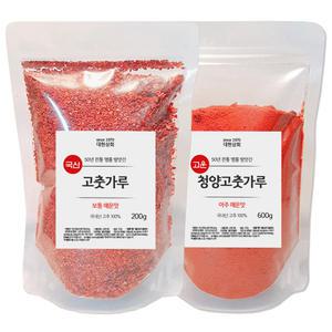 국산 햇고춧가루 200g 양념 고운/보통매운맛 매운맛/청양고추가루 땡초 대현상회
