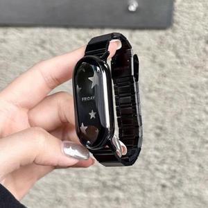 Xiaomi Mi Band 8 9 용 스테인레스 스틸 스트랩 Redmi Watch 5/4 금속 손목 밴드 교체 시계줄