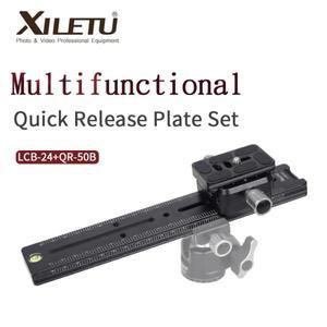 XILETU LCB-24B 연장 퀵 릴리스 플레이트 키트, 노달 슬라이드 삼각대 레일, 다기능 범용 트랙 돌리 슬라이
