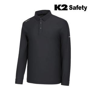 K2 SAFETY 남성 여름 긴팔티 카라티 빅사이즈 냉감 스판 티셔츠