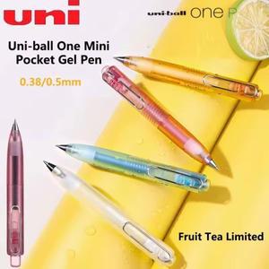 일본 Uni Uniball One P UMN-SP 과일 차 시리즈 제한 투명 홀더 펜 미니 휴대용 포켓 젤 펜 0.5mm 쓰기
