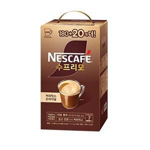 [네스카페]수프리모 오리지날 커피믹스 200T 선물세트+글라스 머그