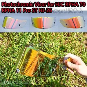 레드 광변색 바이저, HJC RPHA 11 PRO 70 ST HJ-26 헬멧 쉴드, UV 컷 카스코 모토 페이스