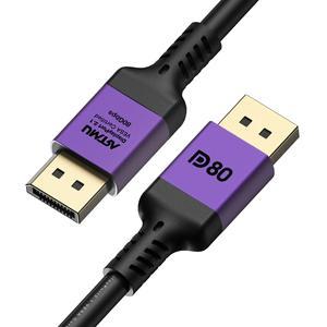 VESA 인증 DP to DP 2.1 DP80 16K DisplayPort 케이블 메탈 2m
