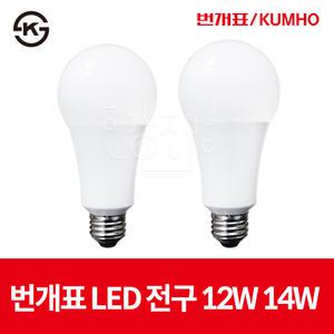 번개표 LED벌브형 LED전구 12W 14W E26 마트 시장