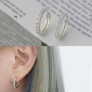 [기타][메리그린] 925 SILVER 실버 샤이닝 링 귀걸이