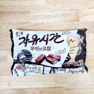 해태제과 자유시간 미니 쿠키앤크림 대용량 초코바 400g 약50개입 x 2봉