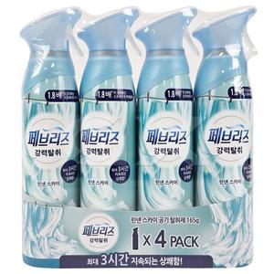 페브리즈 에어 공기탈취제 린넨 스카이 165g 4개