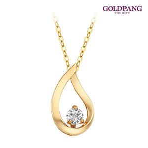 [골드팡]18k 1부 드롭 다이아몬드 목걸이[옐로우골드]