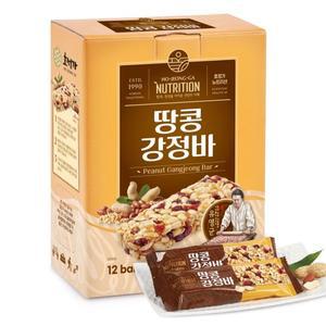 호정가 땅콩강정바 (12개입) / 고소하고 담백한 땅콩견과바
