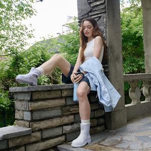 갤러리아 레인부츠 RE-RAIN BOOTS PURPLE