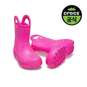[보리보리/크록스 슈즈]크록스공식 키즈 HANDLE IT GLITTER RAIN BOOT K PCR (24SKBT210391)
