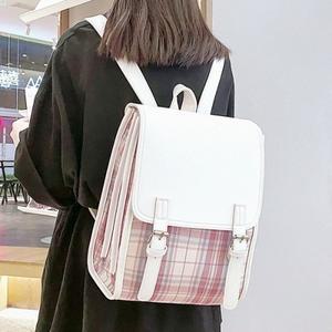 학생 백팩 캐주얼 체크 학생가방 대 가벼운 스쿨 경량 가방 플랩 캐쥬얼 하이틴 데일리