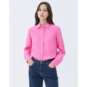 [헤지스레이디스][24SS] [가격인하][린넨100%][스테디셀러]핑크  린넨    WSSH4BS05P1