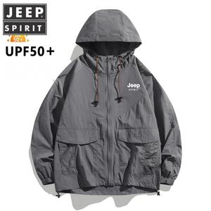 JEEP 남성용 아이스 자외선 차단복 2025 여름 얇은 야외 자외선 방지 재킷