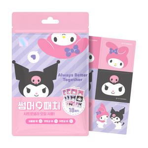 썸머패치 마이멜로디&쿠로미 산리오 썸머 향 패치 시트로넬라 밴드 18매입