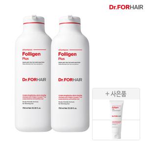 닥터포헤어 대용량 탈모증상완화 볼륨강화 플리젠 플러스 샴푸 750mlx2+70ml