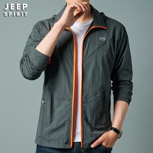 JEEP SPIRIT 아웃도어 등산 자켓 남성 얇은 통기성 자외선 차단 의류