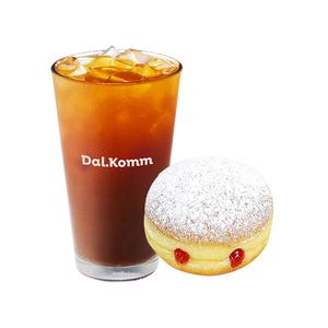 [달콤커피] 아메리카노+스트로베리 슈가 도넛 세트