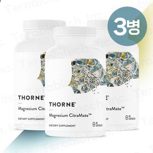 [공식인증점] Thorne 쏜리서치 마그네슘 시트라메이트 Magnesium CitraMate 90캡슐 3병