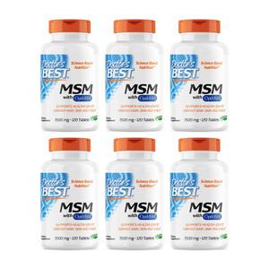 6개 닥터스베스트 MSM 1500 mg 120 타블렛 옵티 OptiMSM 조인트 식이유황 관절 무릎 연