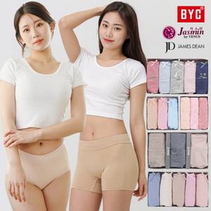 15%즉할 [BYC 제임스딘] 여성 팬티 세트 요일 맥시 순면 모달 노라인 여자 속옷 빅사이