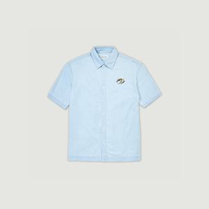 [행텐]남성 자수 디테일 데님 반팔셔츠-SE4241042002010